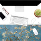 Dynippy Thin Extended Gaming Mouse Pad （31.5 * 11.8 * 0.08 inch） with Stitched Edges Large Mousepad Long XXL Keyboard and Mouse pad Desk Mat for Gaming Office & Home - Almond Blossom