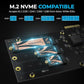 SABRENT PCIe 3.0 x4 Add-in Card with 10GbE and 3X M.2 NVMe SSD Slots, Tool-Free Aluminum Heatsink, Supports 2230/2242/2260/2280, No Bifurcation Required, NAS/Server/PC Compatible (EC-PM2L)