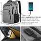 17 Inch Laptop Backpack, Business Anti Theft Slim Durable Laptops Backpack with USB Charging Port, Water Resistant College Computer Bag Gifts for Men & Women Fits 15.6 Inch Notebook-Grey