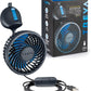 Treva 3.5 Inch USB Powered Fan with Suction Cup, 3 Speed Attachable Fan with Rotating Head for Car, Camping, Travel, Bedroom, Multi-Directional Rotating and Adjustable Head (Black)
