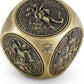 Kabinka Spinner Dice for 7 in 1 DND Dice Set, Unique Metal Dice for Dungeons and Dragons RPG Role Playing Gaming (Bronze)