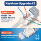 Everest 45° Angled RJ45 Cat6A Keystone Jacks 50-Pack in Gray - Slim Profile Female RJ45 Connectors - Cat 6A Keystone Jack - Compatible with 45° Angled Speed Termination Tool - 45Term (B0BL3GS7ZY)