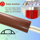3.3ft Self Adhesive Floor Cord Cover, Cord Hider Floor, Cable Cavity:0.61"(W) x 0.32"(H),Heavy Duty Cable Protector, Hide Extension Cords, Cable Management Hide Wires on Floor,Walnut Wood