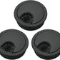 3 Pcs Satin Nickel Metal Cable Grommet, Zinc Alloy Desk Table Grommet Cable Cord Hole Cover for Home and Office, Fits 2inchs Hole 50MM Black