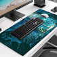 Anime Tropical Plants XL Extended Game Keyboard Pad, Women's Office Decoration Laptop Keyboard Pad 35.4 x 15.7 x 0.12 Inches