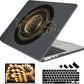 Batianda Premium Case for New MacBook Air 15 inch 2025 M4 2024 2023 with M3 M2 Chip Model A3114, Designed Black Protective Plastic Hardshell & Keyboard Cover & Screen Protector, Moon Magic