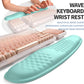 2-in-1 Ergonomic Set, Wave Keyboard Wrist Rest and Massage Slope Mouse Pad Wrist Support, Rebound Memory Foam for Relieve Carpal Tunnel Syndrome and Wrist Pain (Light Blue)