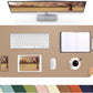 AFIING Leather Desk pad Protector, Large Desk mat with Natural Cork & PU Leather,Mouse pad,Non-Slip Office Desk Mat,Waterproof Desk Writing Pad for Office and Home (35.4in*17in,Dark Apricot)