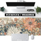Japanese Minimalist Floral Desk Mat Aesthetic Flowers XL Large Extended Gaming Mouse Pad with Stitched Edges, Big Laptop Computer Keyboard and Mouse Mat for Girl Women Office Decor 31.5x11.8 in