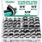 72PCS Stainless Steel Cable Clamp,Rubber Coated Cushioned Insulated Cable Clamps Assortment Kit-Metal Wire Clamps,Cable Clips,Pipe Clamps