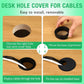 2 Pcs Desk Grommet 1-3/8" / 35 mm, Desk Cord Hole Cover, Cable Grommet ABS Plastic, Desk Hole Grommet for Home & Office Pc, Detachable Cable Cord Organizer-White