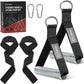 FitBeast Aluminum Exercise Handles & Lifting Straps Set - Replacement Gym Handles for Cables Machine, Pulley System, Strength Trainer, Pull Down Workout Handles, Pilates, Home Gym Cable Attachments