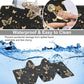 Golden Butterflies Desk Mat,Large Butterfly and Round Spots Gaming Keyboard Mouse Pad,Non-Slip Rubber Base Desk Pad Thick Stitched Edges Waterproof Mousepad Mouse Mat 31.5"x11.8"