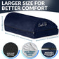 ComfiLife Foot Rest for Under Desk at Work – Adjustable Desk FootRest for Office Chair, Gaming Accessories – Ergonomic Teardrop Design for Back, Hip & Leg Pain Relief – 100% Memory Foam (Navy)