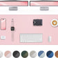 Leather Desk Pad Protector, Mouse Pad, Office Desk Mat, Non-Slip PU Leather Desk Blotter, Laptop Desk Pad, Waterproof Desk Writing Pad for Office and Home (Light Pink, 31.5" x 15.7")