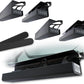 No-Screw Under Desk Cable Management Tray - Self-Adhesive Installation, Cord Management, Cable Tray, Under Desk Wire Organizer - Black Set of 4