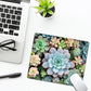 Cute Succulent Plants Mouse Pads for Desk, Portable Wireless Computer Mouse pad Small Design with Women, Non-Slip Rubber Base Laptop Mousepad 9.5" x 7.9" Smooth Surface for Office & Travel