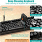 VICHYIE Keyboard Cleaning Kit with Brush, Computer Laptop Cleaner Kit, Phone Cleaning Tool, Multi-Function Cleaner Kit for Earbuds, Cellphones, PC, Screens, Camera Lens, Electronics Devices (Black)