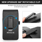 BECPLT Phone Holster for Galaxy S25 Ultra S24/S23/S22/S21/S20 Ultra Leather Belt Case 360 Rotating Pouch Holster Belt Clip Case Holder Black