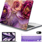 Mektron for MacBook Pro 13-inch Case 2022 2021 2020 Release A2338 M2 M1 A2289 A2251, Printed Plastic Hard Shell Cover for New MacBook Pro 13.3-inch Touch Bar Fits Touch ID，Marble Flowers