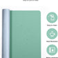 YSAGi Leather Desk Protector, Office Mat, Large Mouse Mat, Non-Slip PU Leather Blotter, Laptop Desk, Waterproof Writing Pad for Office and Home (Green-Blue, 35.4" x 17")