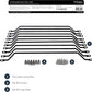 StarTech.com Horizontal Lacing Bar (10 Pack) w/ 4 inch Offset at 75 Degrees- Server Rack Cable Management - 19" Network Rack-Mount Cord Organizer Bars, TAA (CMLB104)