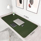 YSAGi Non-Slip Leather Desk Pad XL Size, Waterproof Laptop Computer Desk Keyboard Mat, Table Protector Blotter Mat, Large Mouse Pad for Office/Work/Home/Decor(Olive Green, 47.2" x 23.6")-No Band