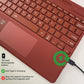 Keyboard for Microsoft Surface Pro Copilot+ (11th Edition) / Pro 11 / Pro 10 / Pro 9 / Pro 8 / Pro X, 13 inch, Detachable Type Cover with Touchpad, 7-Color Backlit & Pen Holder (Red)