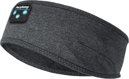 Perytong New Sleep Headphones Bluetooth Headband, Wireless Soft Sleeping Headphones with Ultra-Thin Speakers Perfect for Side Sleepers, Running, Workout, Jogging, Yoga, Travel