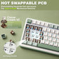 YUNZII B75 PRO Wireless Mechanical Keyboard,75% Layout with Knob,Hot Swap Gasket Structure,Creamy Pre-lubed Switches,RGB Backlit,Bluetooth/Type-C/2.4G for Win/Mac (Matcha Green, Cocoa Cream V2 Switch)