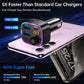 Syncwire Bluetooth 5.4 FM Transmitter Car Adapter 48W (PD 36W & 12W) [Light Switch] [HiFi Bass Sound] [Fast Charging] Wireless Radio Music Adapter LED Display Hands-Free Calling Support USB Drive