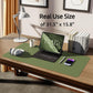 YSAGi Leather Desk Protector, Office Mat, Large Mouse Pad, Non-Slip PU Leather Blotter, Laptop Desk, Waterproof Writing Pad for Office and Home (Green, 31.5" x 15.8")