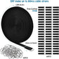 0.75" x39.4ft Hook and Loop Straps with 60 Buckles Adjustable Cut-to-Length Cable Ties - Reusable Nylon Fastening Tape Cable Straps for Storage or Organization (0.75in x 39.4ft)