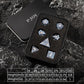 PJOY Metal D&D Dice Set for Dungeons and Dragons Dice with Case Meteorite Black Blue Glitters 7PCS 16mm Role Playing Cool DND Gifts for Players DM Board Game Masters