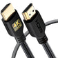 PowerBear 4K HDMI Cable 3 ft | High Speed Hdmi Cables, Braided Nylon & Gold Connectors, 4K @ 60Hz, Ultra HD, 2K, 1080P, ARC & CL3 Rated | for Laptop, Monitor, PS5, PS4, Xbox One, Fire TV, & More