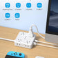 TROND 360° Rotating Flat Plug Power Strip, 10FT Flat Extension Cord with Multiple Outlets 4 USB (2 USB C), Wall Mount Surge Protector 1440 Joules for Home Office Travel Dorm Room Essentials, White