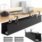 No Drill Under Desk Cable Management Tray, 36" Cord Management Tray with Cable Loop, Upgraded Oxford Fabric Wire Management for Standing Desk - No Damage to Table