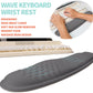 2-in-1 Ergonomic Set, Wave Rise Keyboard Wrist Rest and Massage Bulge Slope Mouse Pad Wrist Support, Cushion Memory Foam Integrated to Relieve Wrist Pain, Deep Gray