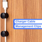 5 Sets Charger Holders for Cords, Matte Black Color Adjustable Cable Anchor Holders, Adhesive Metal Cord Clips, Cable Management Wire Organizers for Desk, Office, Nightstand