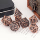 PJOY Metal DND Dice Set D&D Dragon Dice Copper with Metal Case D and D Dice for Dungeons and Dragons TTRPG Gifts