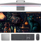 Anime Blue Cat Kawaii Cats Mouse Pad, XL Large Extended Gaming Desk Pad, Women Desk Decor Pad Computer Laptop Keyboard and Wireless Mouse Mat with Stitched Edges 31.5x11.8 in