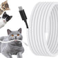 Cord Protectors from Pets No Chew, 1/4 inch 10ft Wire Protector Cord Covers for Pets, Flexible Cable Sleeve Cord Management for TV/Computer/Electric Wires/Phone Charging Cables, White