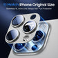 UniqueMe for 3 Pack iPhone 15 Pro/iPhone 15 Pro Max Camera Lens Protector, [Drop Protection] [Case Friendly] Camera Cover Screen [Update New Version] - All-Silver