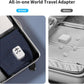 MOMAX European Travel Plug Adapter, 35W PD Fast Charging, Universal Travel Adapter with 3 USB-C and 2 USB-A Ports, International Power Adapter for Most Europe, USA, Japan, Australia (Type C/A/G/I)
