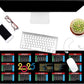 Dynippy Thin Extended Gaming Mouse Pad （31.5 * 11.8 * 0.08 inch） with Stitched Edges Large Mousepad Long XXL Keyboard and Mouse pad Desk Mat for Gaming Office & Home - 2025 Calendar Holidays