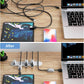 5-Pack Magnetic Cable Clips Cord Organizer - Smoothly Adjustable, Puretor Desk Cable Management Clips. Ideal Wire Holders for Desktop, Nightstand, Wall - Perfect for Home Office, Phone, Car (Grey)