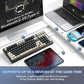 YUNZII YZ98 Gasket Mechanical Keyboard,99 Key Hot Swappable BT5.0/2.4G/USB-C Wireless NKRO 98% 1800 Layout with RGB LED Backlit for Linux/Win/Mac(Milk Switch, Black)