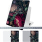 Batianda Premium Case for New MacBook Air 15 inch 2025 2024 2023 with M4 M3 M2 Chip, Designed Black Protective Plastic Hardshell & Keyboard Cover & Screen Protector, Vintage Flower