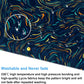Abstract Starry Sky Swirl Gaming Desk Mat - XXL Large Mouse Pad for Keyboard & Mouse with Stitched Edges, 31.5" x 15.7" Colorful Art