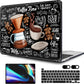 MEEgoodo Case for MacBook Pro 13 inch Case 2022 2021 2020 New A2338 M2/M1 A2251 A2289, Laptop Hard Shell Cases with Keyboard & Camera Cover Compatible with 13 inch MacBook Pro Case, Coffee